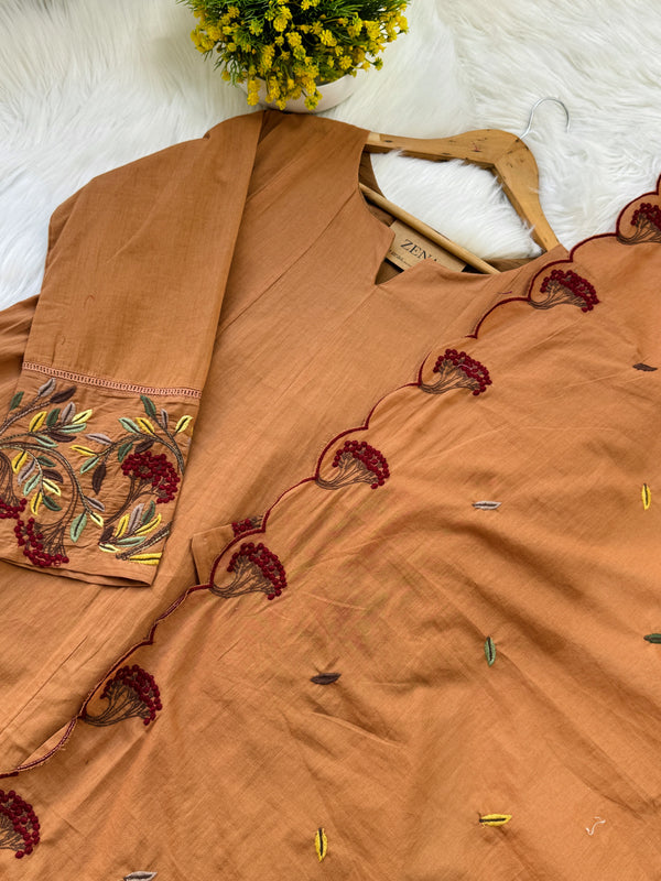 ✨ Pure Mul Cotton Embroidered Anarkali Set ✨