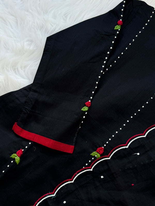 ✨ Pure Cotton French Knot Anarkali Set ✨