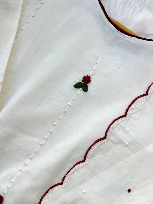 ✨ Pure Cotton French Knot Anarkali Set ✨