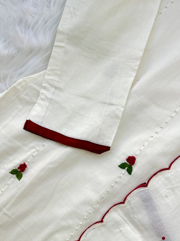 ✨ Pure Cotton French Knot Anarkali Set ✨