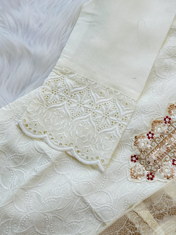 ✨ Chikankari Hand Detailed Party Wear Kurti Set ✨