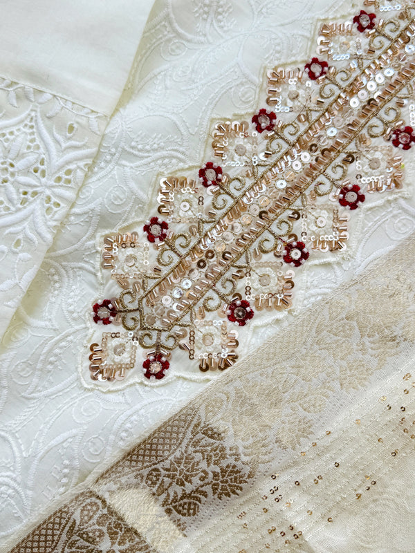 ✨ Chikankari Hand Detailed Party Wear Kurti Set ✨