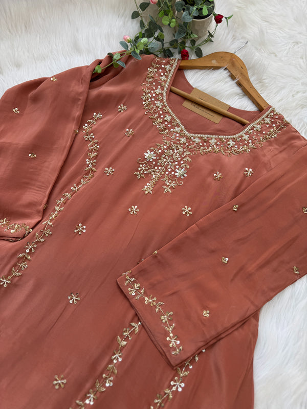 ✨ Premium Pure Silk Handwork Party Wear Suit ✨