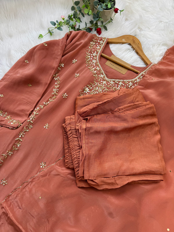 ✨ Premium Pure Silk Handwork Party Wear Suit ✨