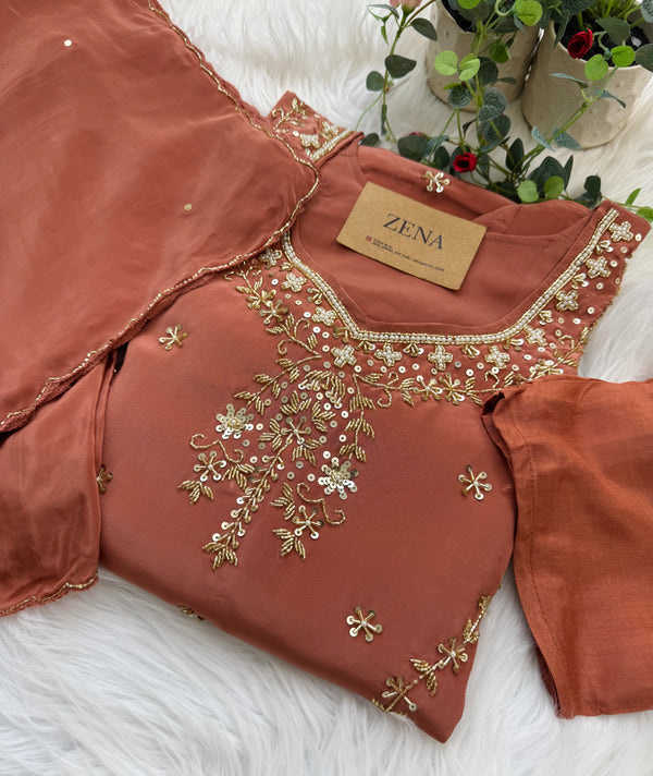 ✨ Premium Pure Silk Handwork Party Wear Suit ✨