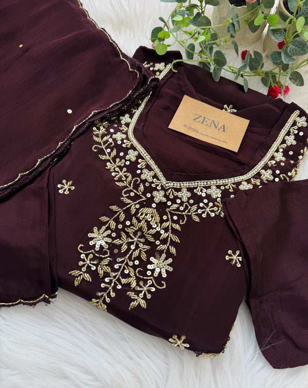 ✨ Premium Pure Silk Handwork Party Wear Suit ✨