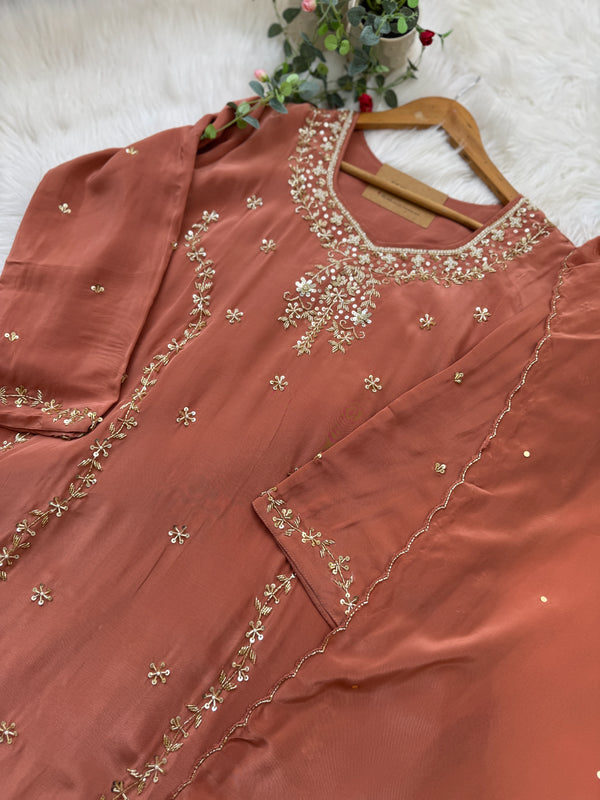 ✨ Premium Pure Silk Handwork Party Wear Suit ✨