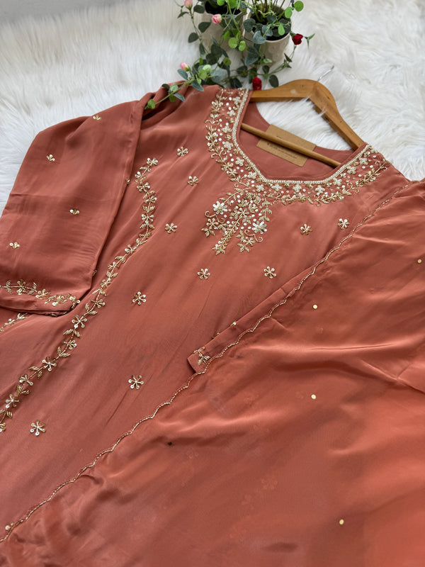 ✨ Premium Pure Silk Handwork Party Wear Suit ✨