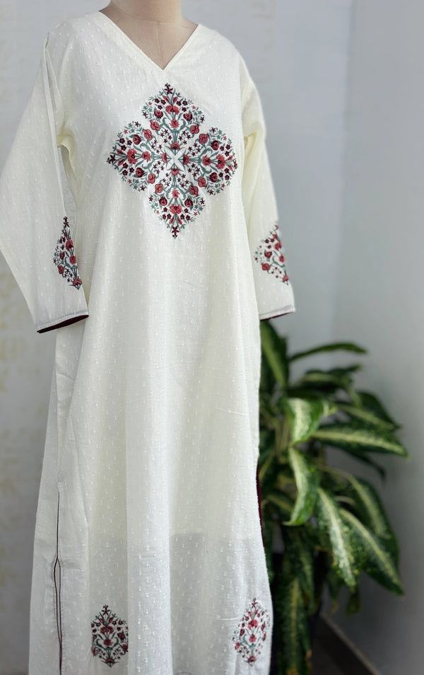 ✨ Pure Cotton Embroidered Kurti Set ✨