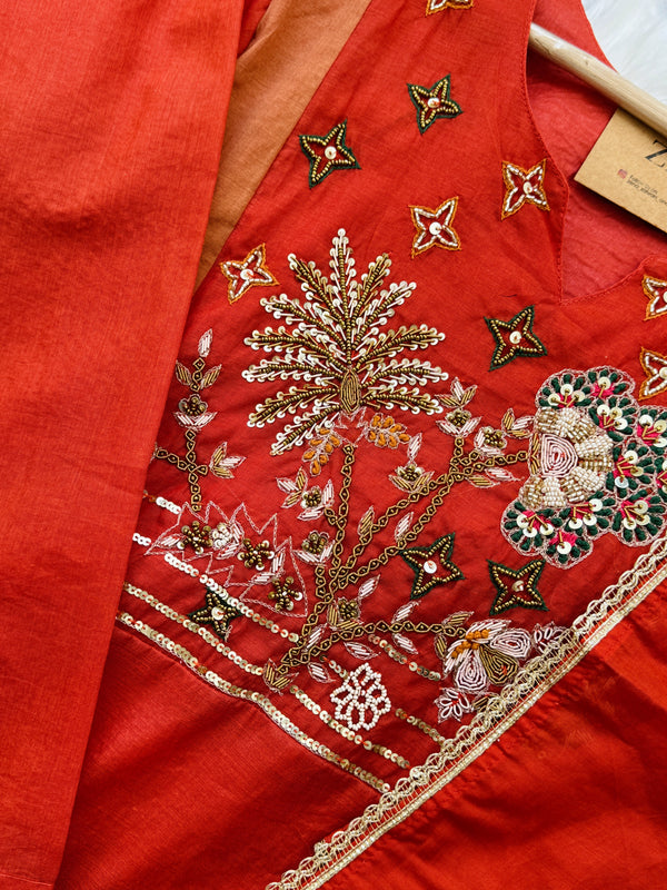 ✨ Mul Chanderi Handwork Party Wear Suit ✨