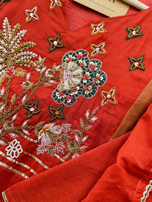 ✨ Mul Chanderi Handwork Party Wear Suit ✨