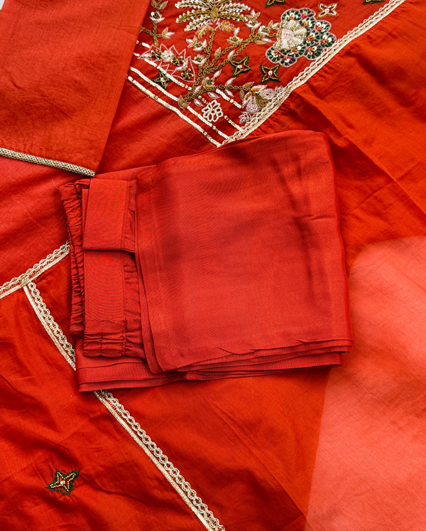 ✨ Mul Chanderi Handwork Party Wear Suit ✨