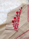 Glass Chanderi Embroidered Anarkali Set