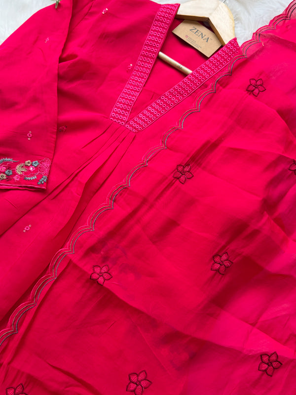 ✨ Glass Chanderi Anarkali Set ✨
