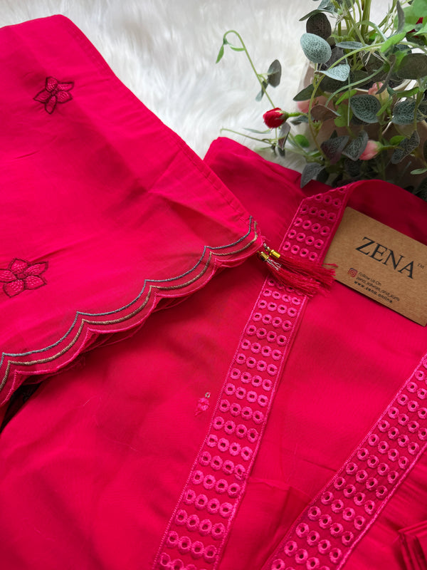 ✨ Glass Chanderi Anarkali Set ✨