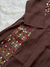 ✨ Glass Chanderi Embroidered Kurti Set ✨