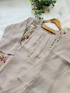 ✨ Glass Chanderi Embroidered Kurti Set ✨