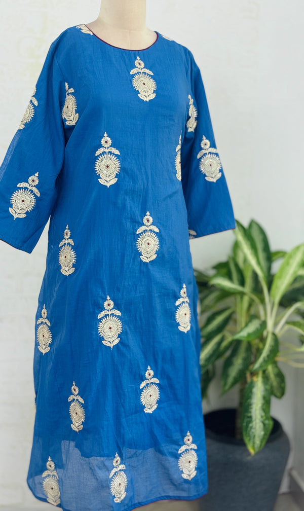✨ Premium Mul Chanderi Hand-Detailed Kurti Set ✨