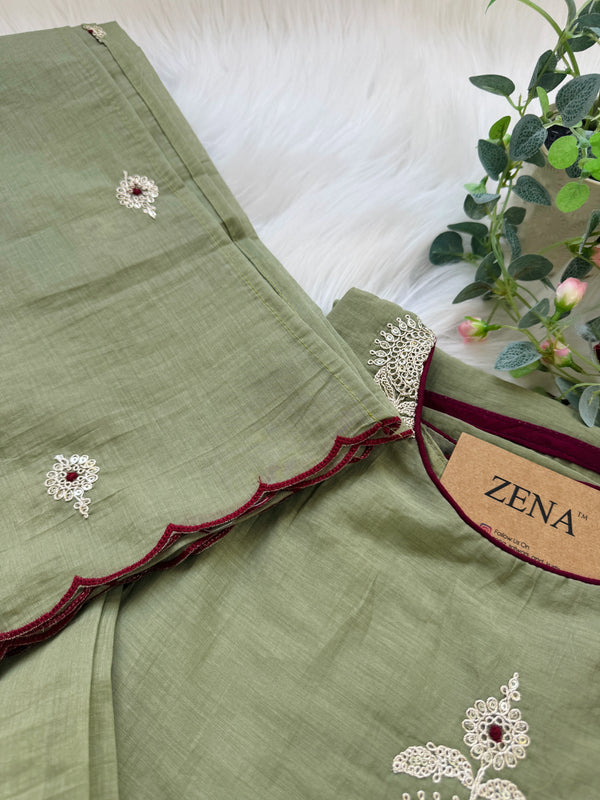 ✨ Premium Mul Chanderi Hand-Detailed Kurti Set ✨