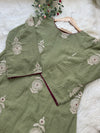 ✨ Premium Mul Chanderi Hand-Detailed Kurti Set ✨