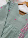 ✨ Premium Mul Chanderi Hand-Detailed Kurti Set ✨