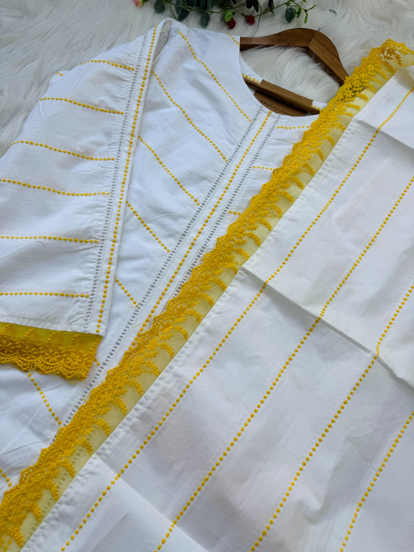 ✨ Pure Cotton Embroidered Anarkali Set ✨