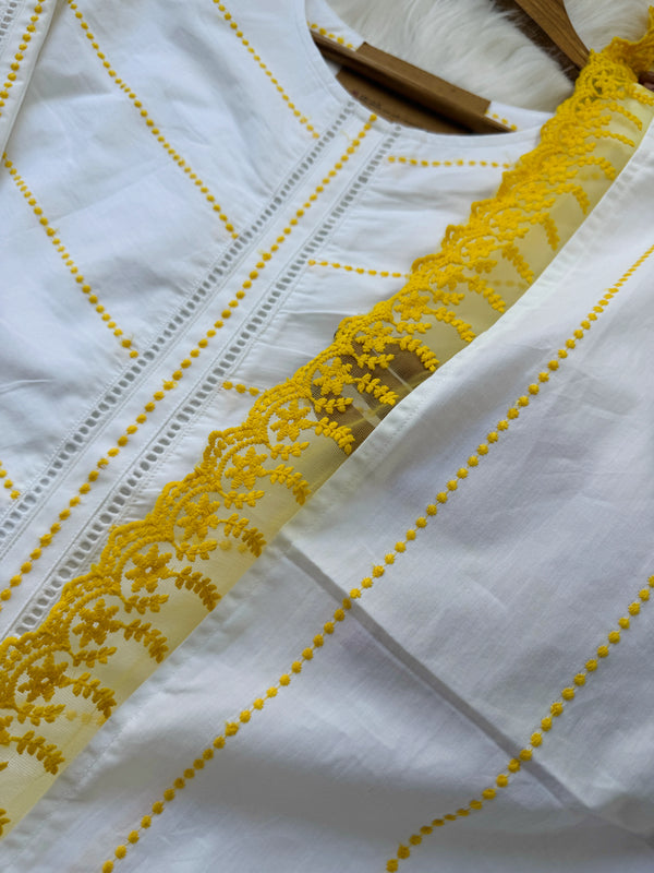 ✨ Pure Cotton Embroidered Anarkali Set ✨