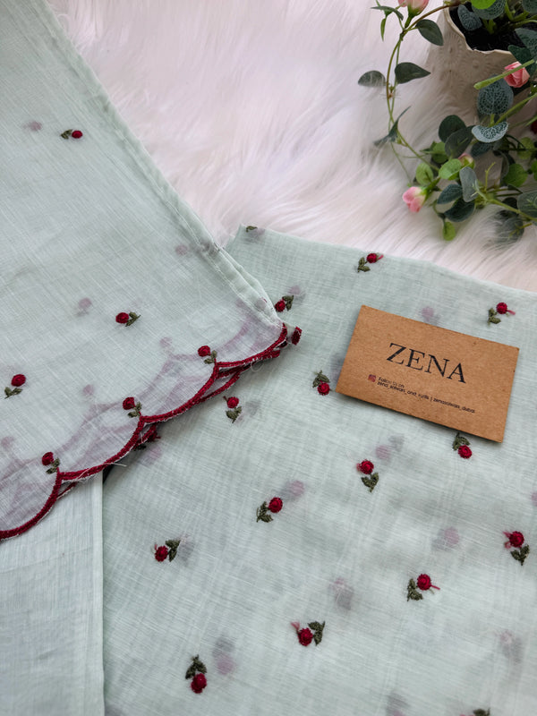 Mul Chanderi Embroidered Unstitched Suit – Redefining Ethnic Elegance