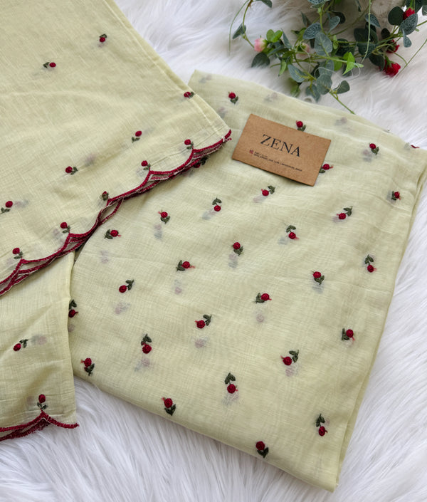 Mul Chanderi Embroidered Unstitched Suit – Redefining Ethnic Elegance