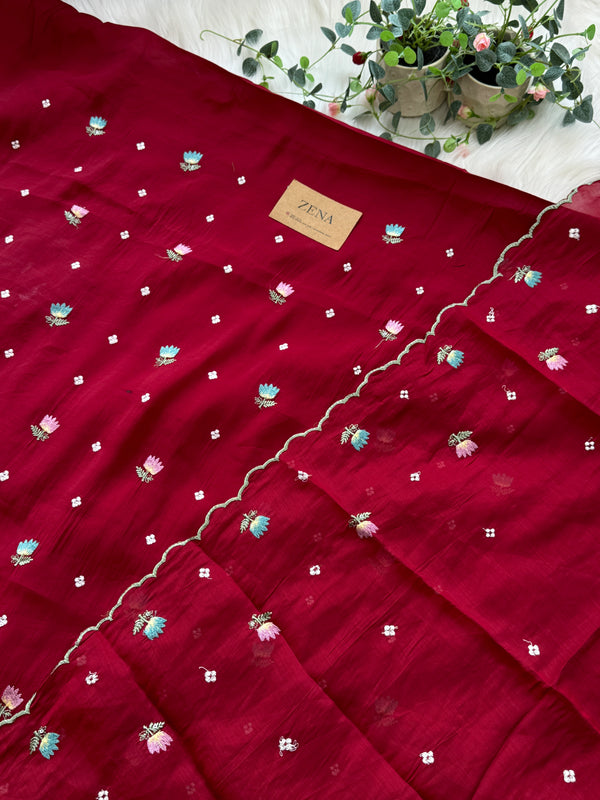 ✨ Malai Chanderi Unstitched Suit ✨