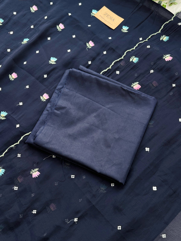 ✨ Malai Chanderi Unstitched Suit ✨