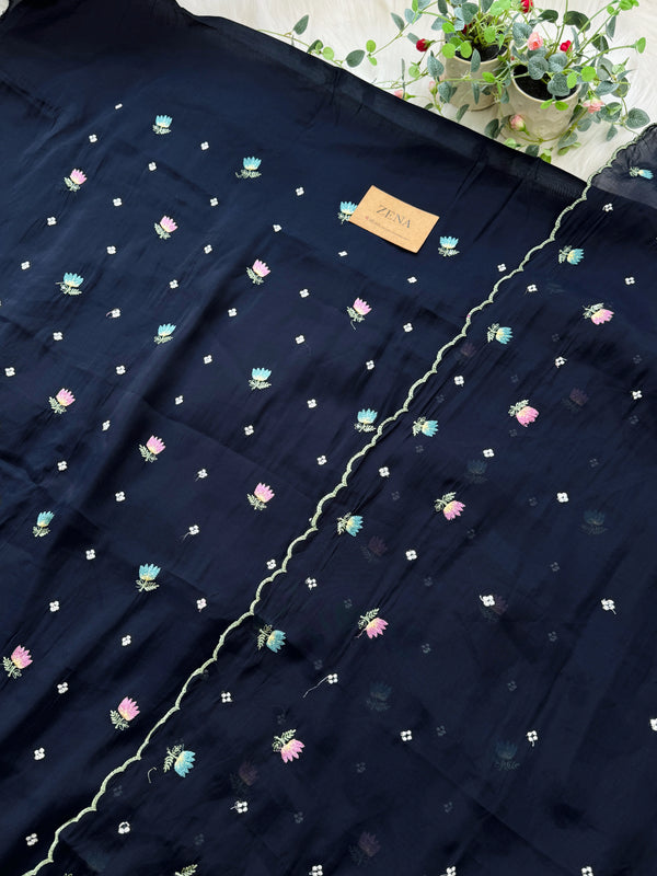 ✨ Malai Chanderi Unstitched Suit ✨