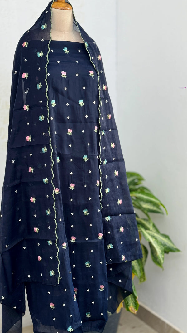 ✨ Malai Chanderi Unstitched Suit ✨