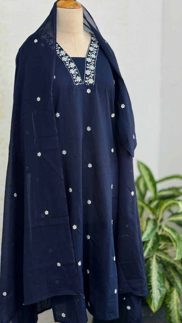 ✨ Pure Cotton Hand Detailed Kurti Set ✨