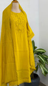 ✨ Glass Chanderi Embroidered Kurti Set ✨
