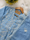 ✨ Mul Chanderi Embroidered Kurti Set ✨