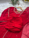 ✨ Pure Organza Handwork Kurti Set ✨