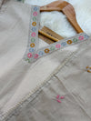 ✨ Cotton Embroidered V-Neck Kurti Set ✨