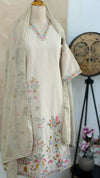 ✨ Cotton Embroidered V-Neck Kurti Set ✨