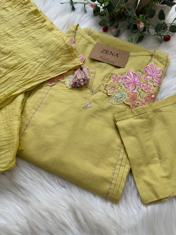 ✨ Premium Mul Cotton Party Wear Kurti Set ✨