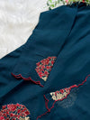 ✨ Roman Silk Embroidered Partywear Kurti Set ✨