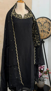 ✨ Glass Chanderi Embroidered Party Wear Kurti Set ✨