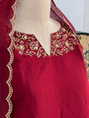 ✨ Glass Chanderi Embroidered Party Wear Kurti Set ✨