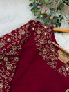 ✨ Glass Chanderi Embroidered Party Wear Kurti Set ✨