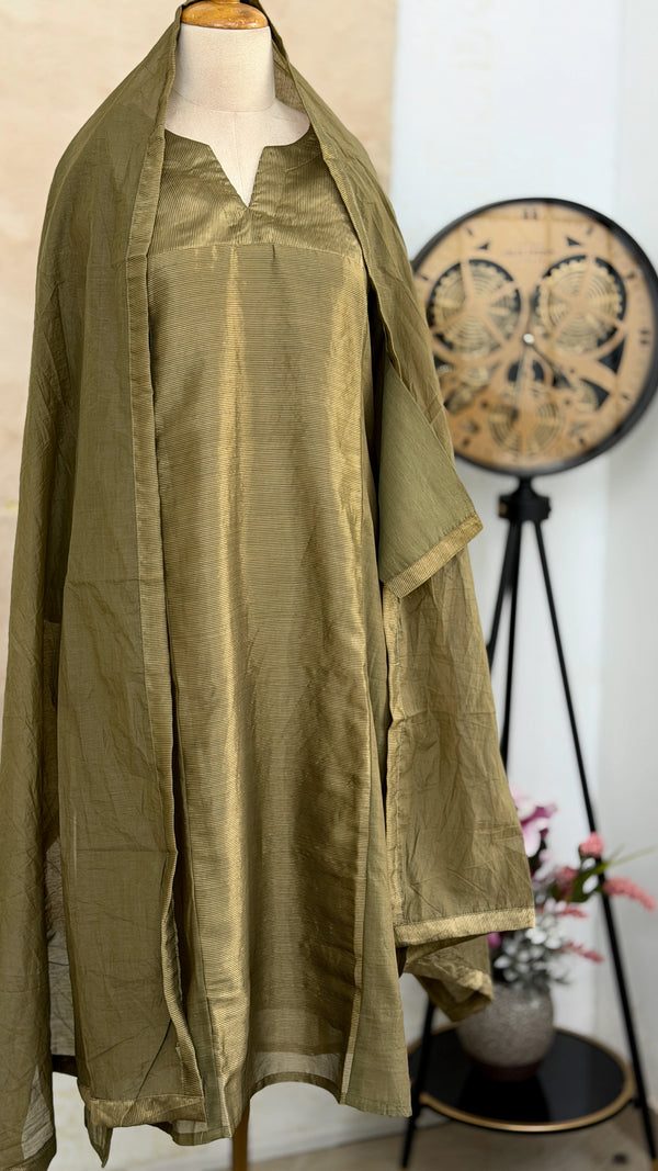 ✨ Mul Chanderi Striped Kurti Set ✨