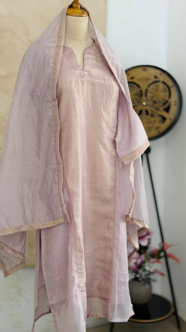 ✨ Mul Chanderi Striped Kurti Set ✨