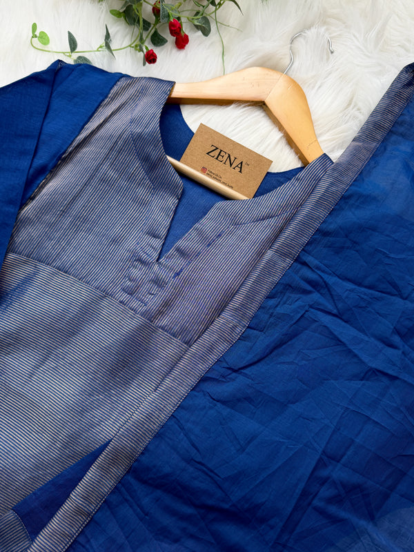 ✨ Mul Chanderi Striped Kurti Set ✨