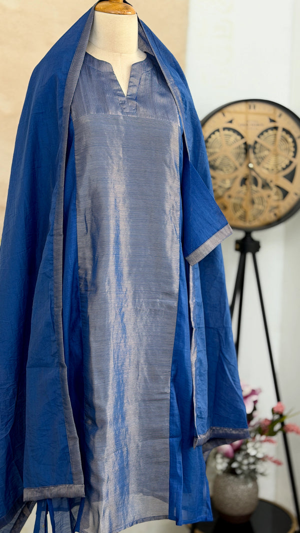 ✨ Mul Chanderi Striped Kurti Set ✨