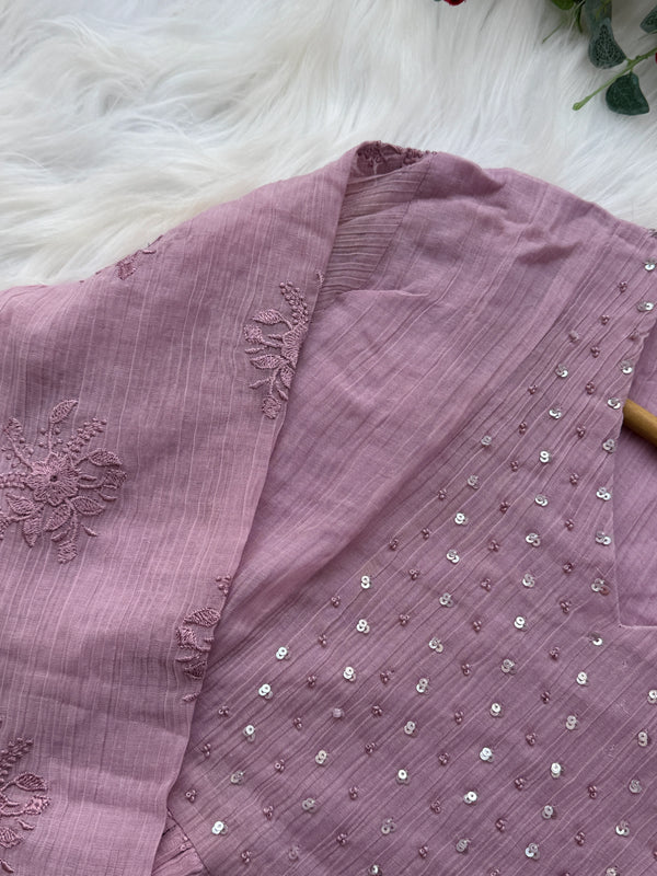 ✨ Chinnon Hand Detailed Embroidered Anarkali Set ✨