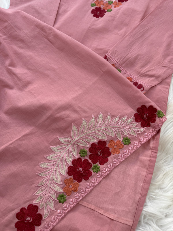 ✨ Pure Cotton Embroidered Kurti Set ✨